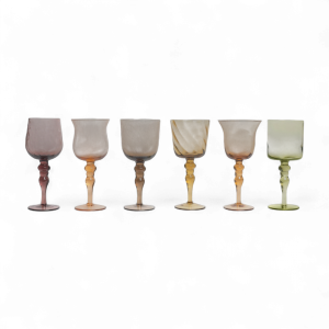 SET OF GOBLETS TEXTURE AMBAR/ROSE