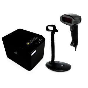 Impresora térmica XP-T80Q con lector de código de barras Netum 1D y Soporte