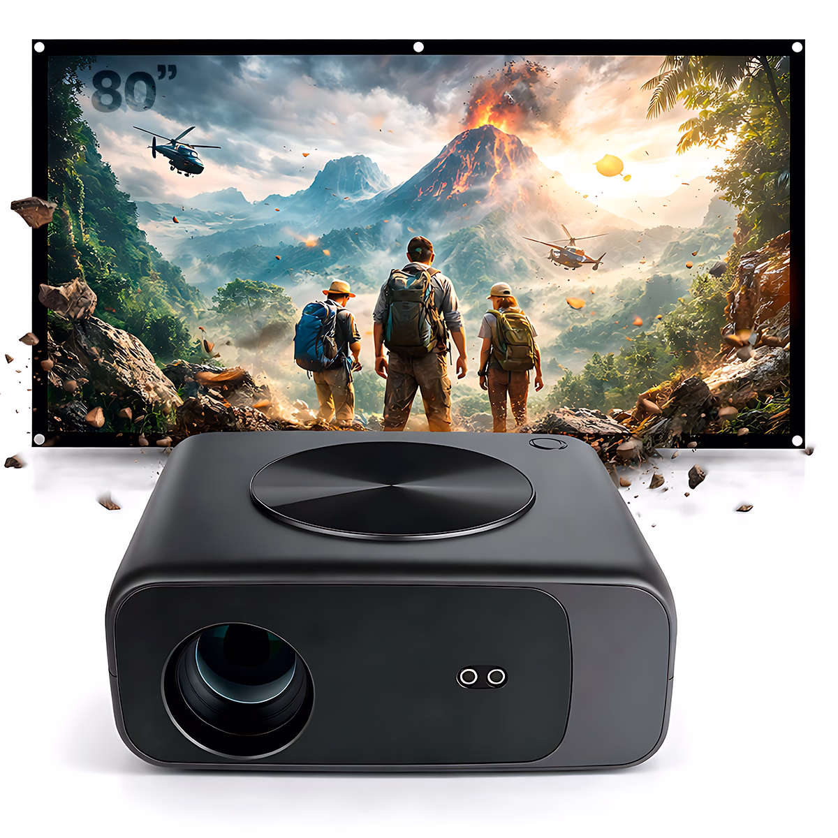 Proyector SD550 Enfoque Automático + Ecran 80″